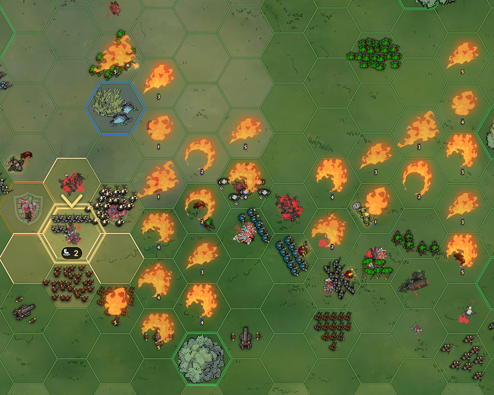 Warmonger spell and fire effect animation